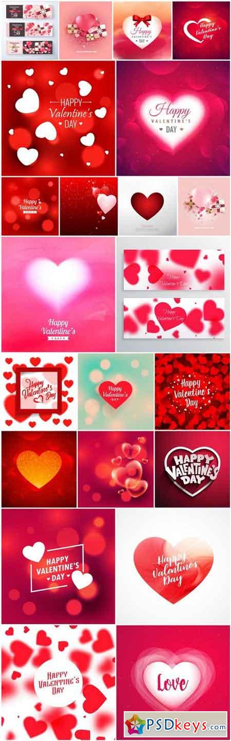 Happy Valentines Day Background #11 - 22 Vector