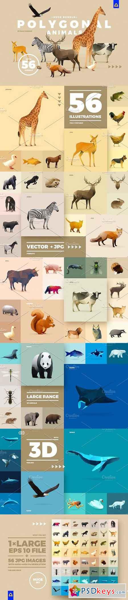 Set of Polygonal Animals 1664692