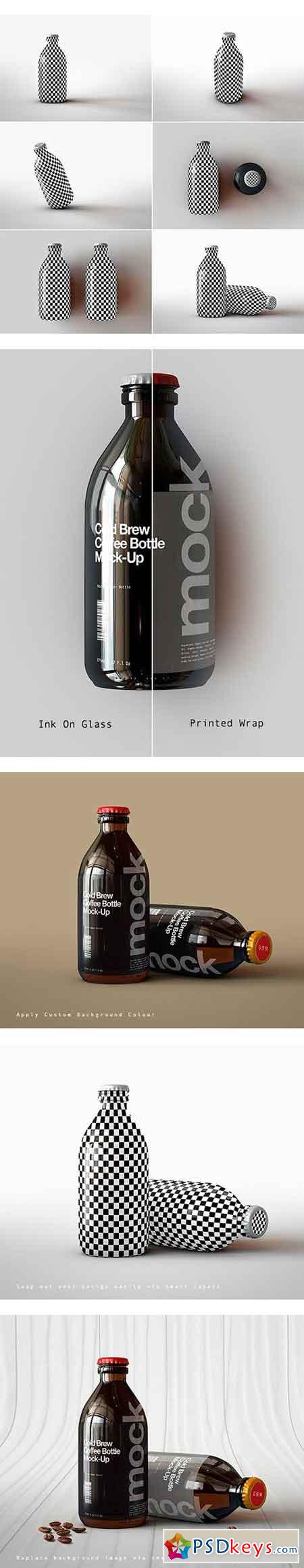 Download Cold Brew Coffee Bottle Mock Up 1695956 Free Download Photoshop Vector Stock Image Via Torrent Zippyshare From Psdkeys Com
