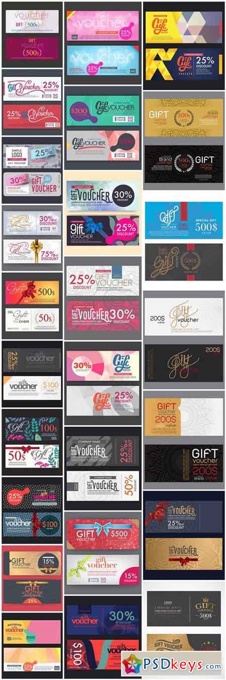 Gift Voucher Collection #30 - 25 Vector