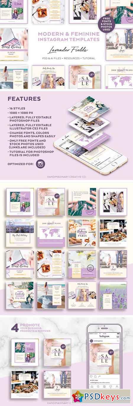 Lavender Field INSTAGRAM BANNER Pack 1682292