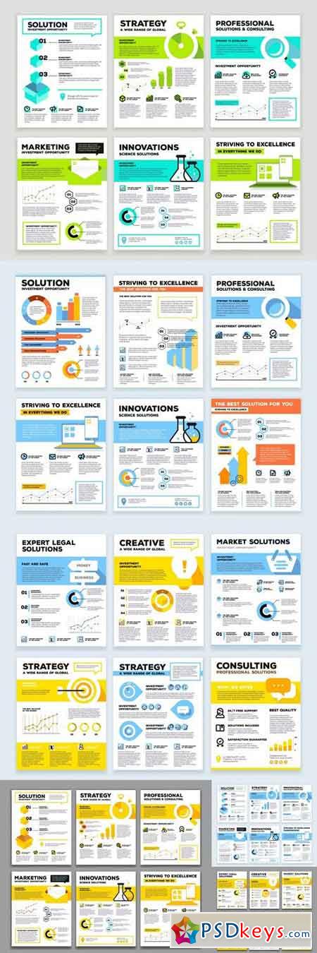 Corporate Business Template Infographic - 7 Vector
