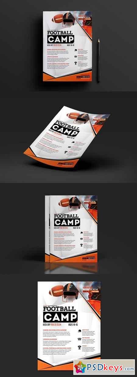 A4 Football Camp Poster Template 1309188