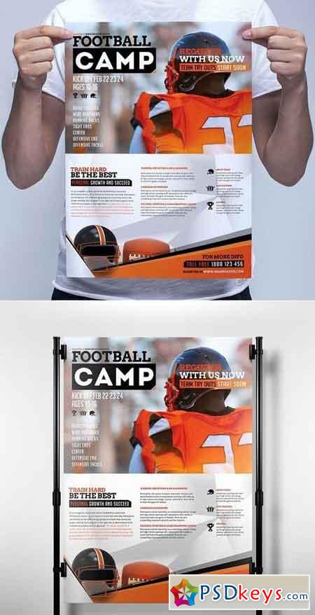 Football Camp Poster Template 1309186