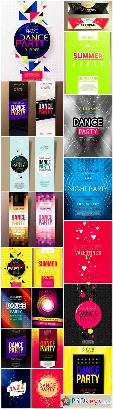 Disco Dance Party Flyer - 20 Vector