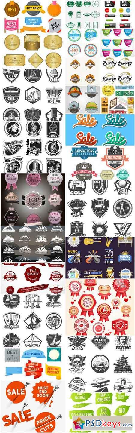 Different Labels And Stickers #143 - 25 Vector