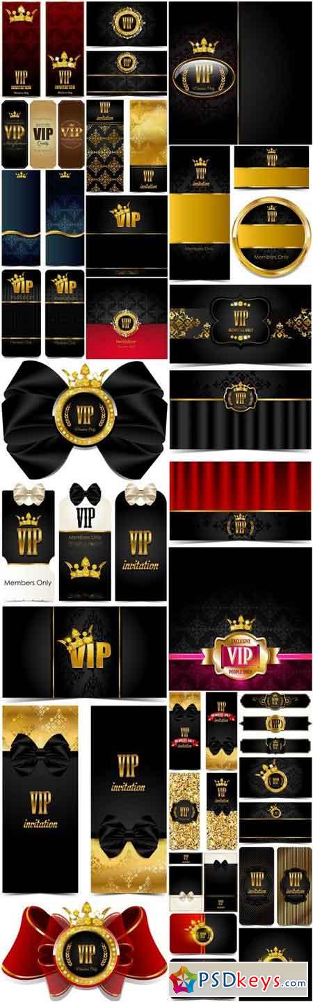 VIP Card And Background Collection - 26 Vector