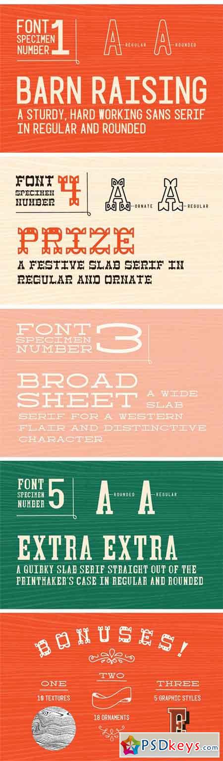 Wood Type Font Collection 1724765