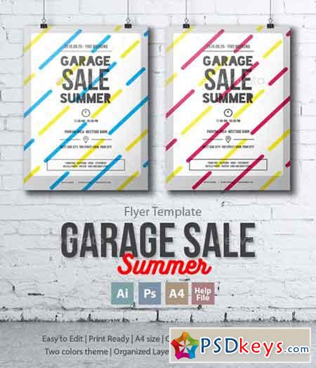 Garage Sale Summer Flyer Poster 17273506