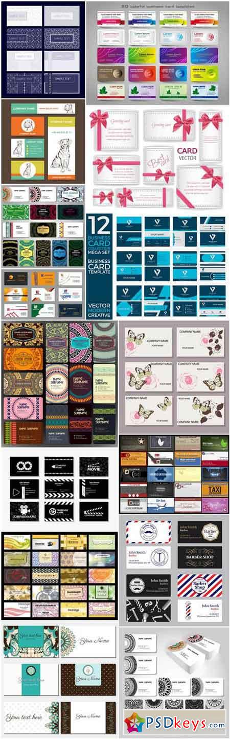Different Business Card Set - 15 Vector