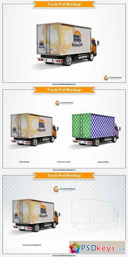 Download Delivery Truck Psd Mockup 1690331 » Free Download Photoshop Vector Stock image Via Torrent ...