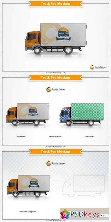 Delivery Truck Mockup Template 1696818