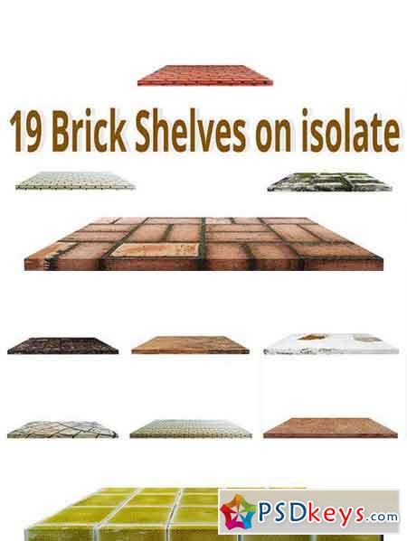 19 Brick Shelves on isolate 1684045