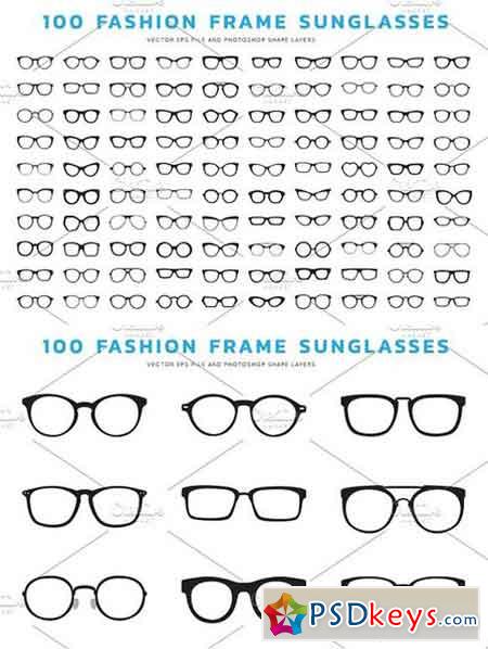 Eyeglasses Frames ( Vector & PSD) 1664760