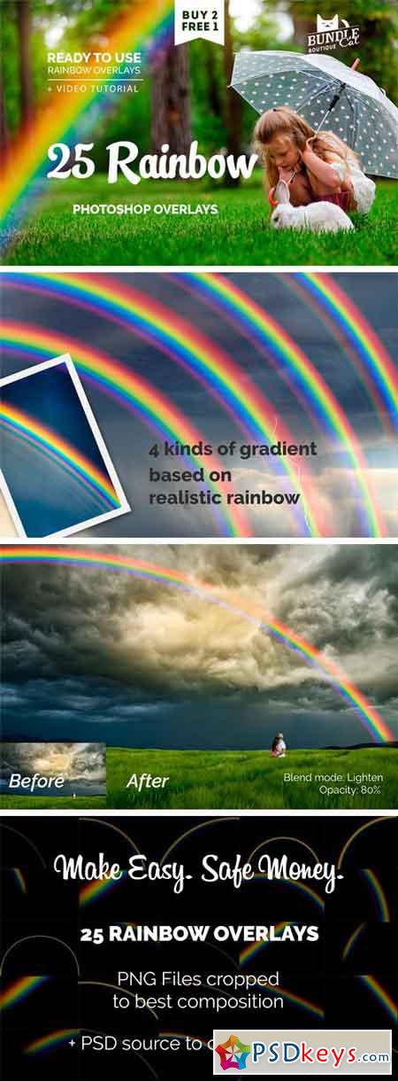25 Rainbow Photo Overlays 1724073