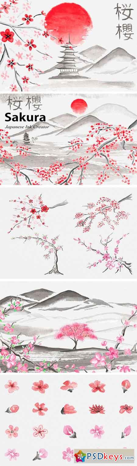 Sakura. Japanese Ink Creator 1722750