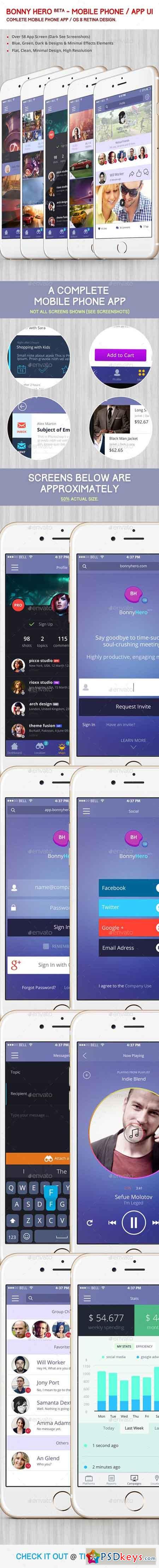 Bonny Hero App Phone Mobile UI 11250740