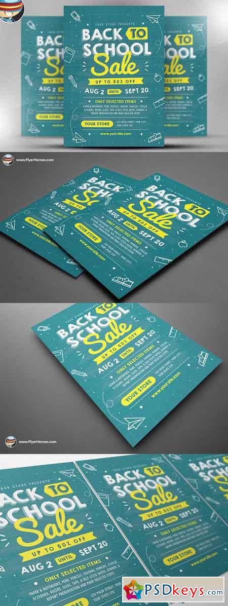 Back to School Sale Flyer Template 1777013
