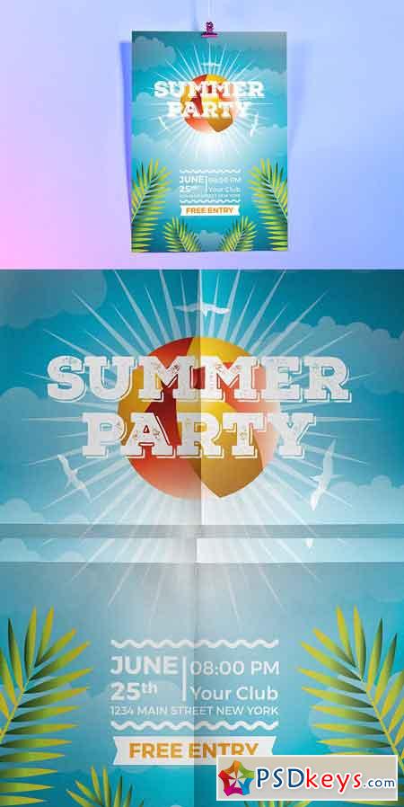 Tropical Summer Party Flyer 1756080