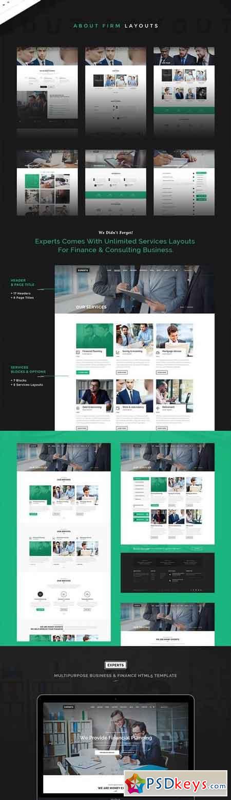 Experts Pro - Business and Finance PSD Template