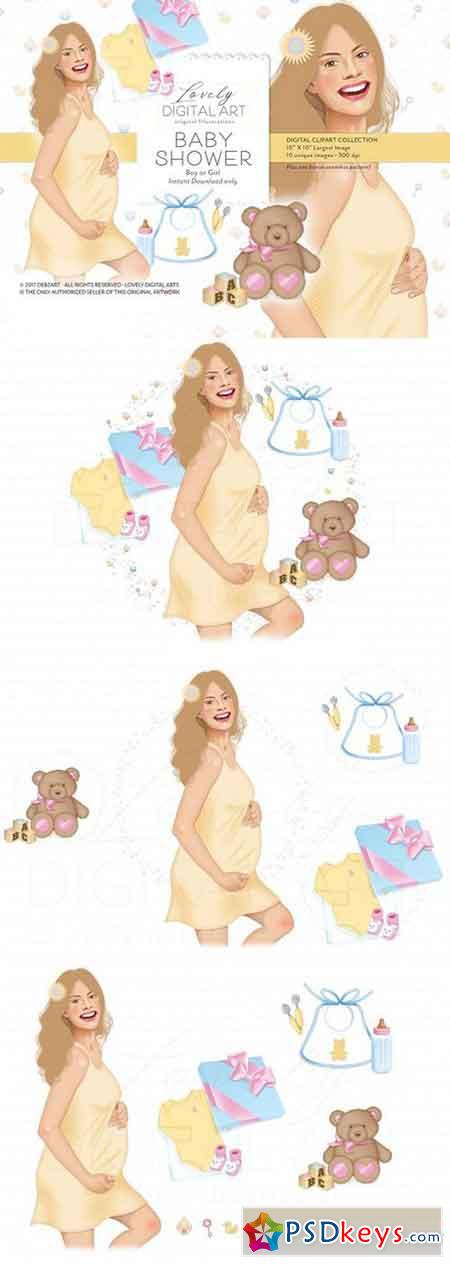Baby Shower Digital Clip Art 1718154
