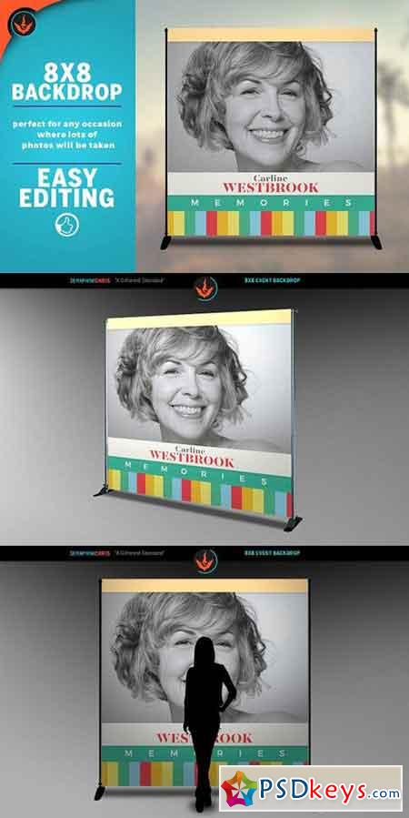 Colorful 8x8 Backdrop Template 1741991