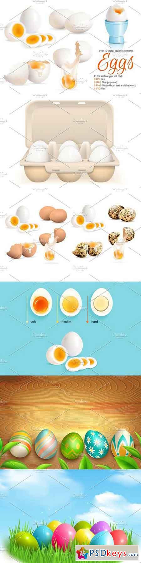 Eggs Realistic Set 1728000