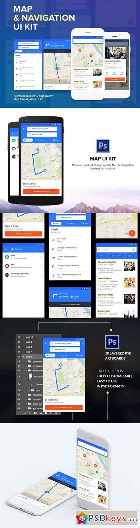 Map - Material Design Templates 1739564