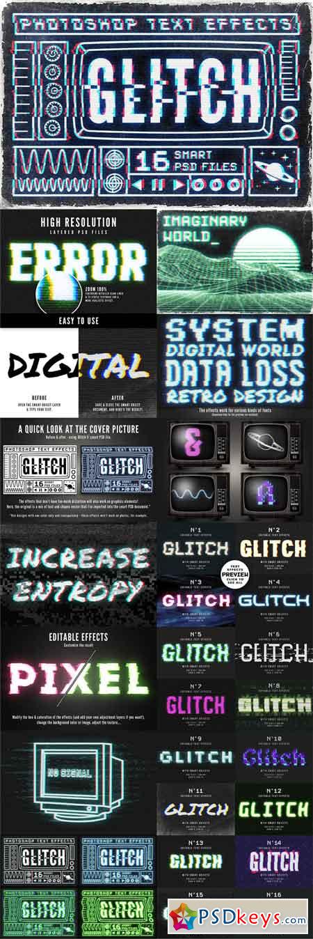 Glitch text effects for Photoshop 1789011