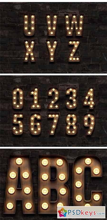 Marquee Light Bulb Sign Letters 1779809