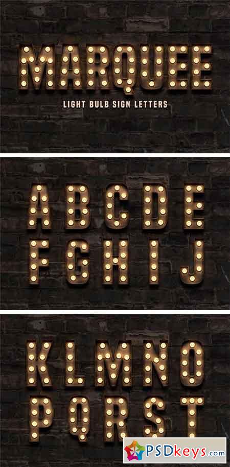 Marquee Light Bulb Sign Letters 1779809