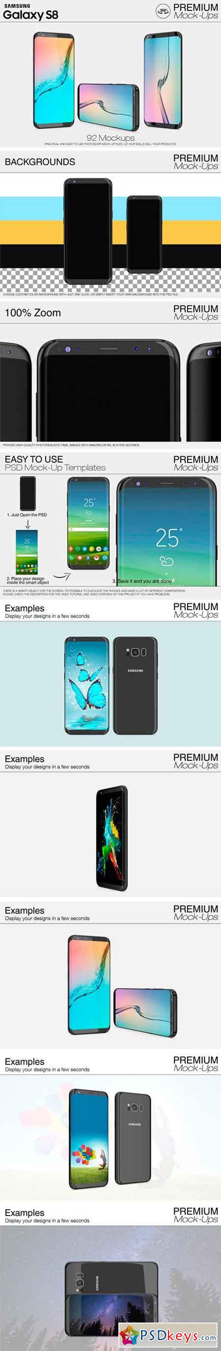 Samsung Galaxy S8 Mockup Pack 1776961