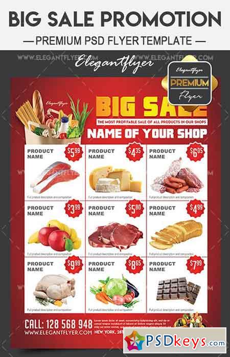 Big Sale Promotion  Flyer PSD Template + Facebook Cover