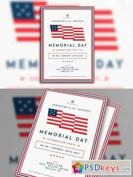 Labor Day Flyer & Memorial Day Flyer 1165301