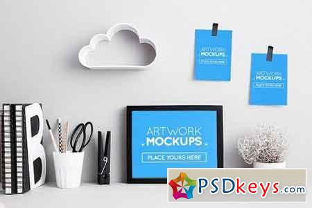 Posters,Frames Mockups in Office #10 1759856