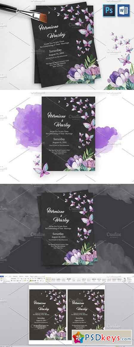 Floral Wedding Invitation Card 1759731