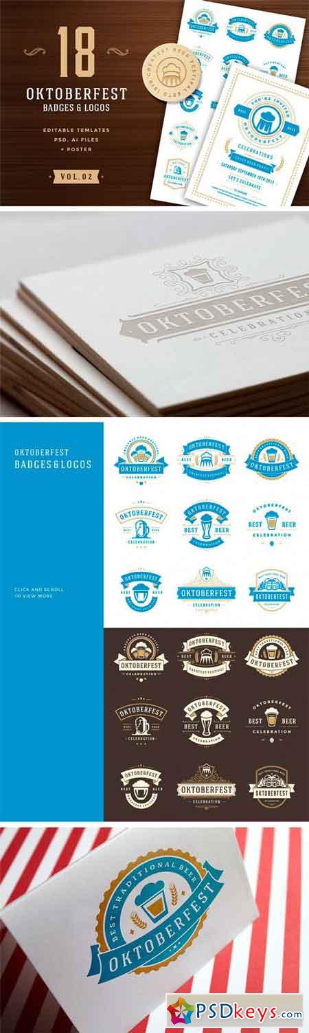 Oktoberfest Badges and Logos 1768689