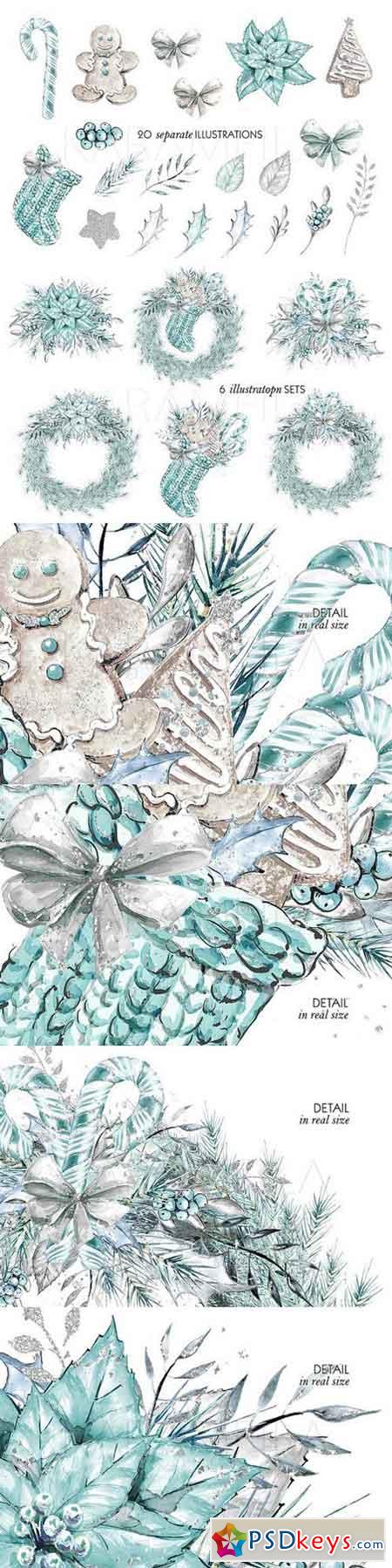 Silver Christmas Clipart 1760075