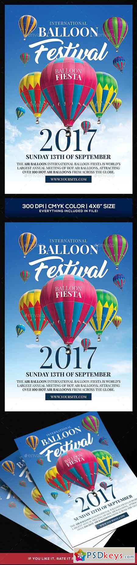 Hot Air Baloon Festival Flyer template 20525270