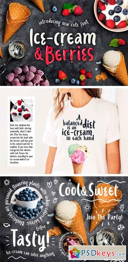 Ice Cream & Berries Font 1780028