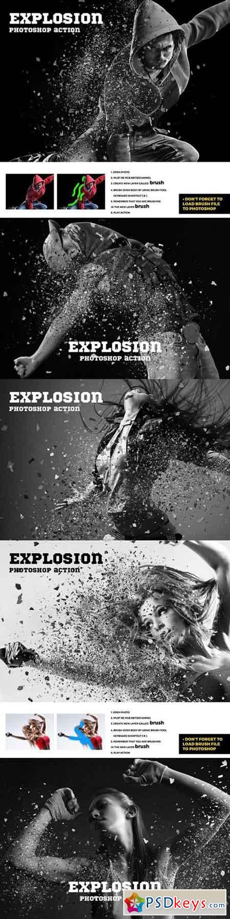 Explosion Photoshop Action 1772101