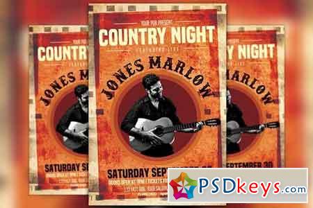 Country Night Flyer Template 1773341