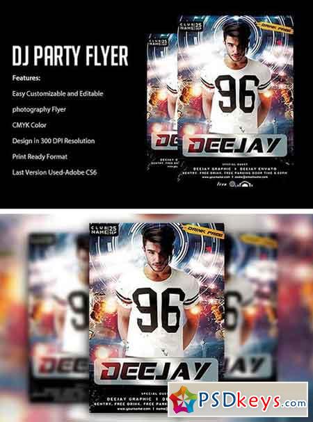 Dj Party Flyer Template 1782036