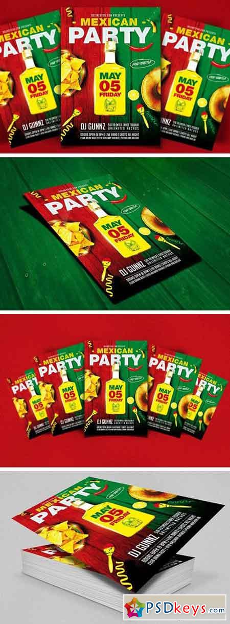Mexican Party Flyer Template 1782926