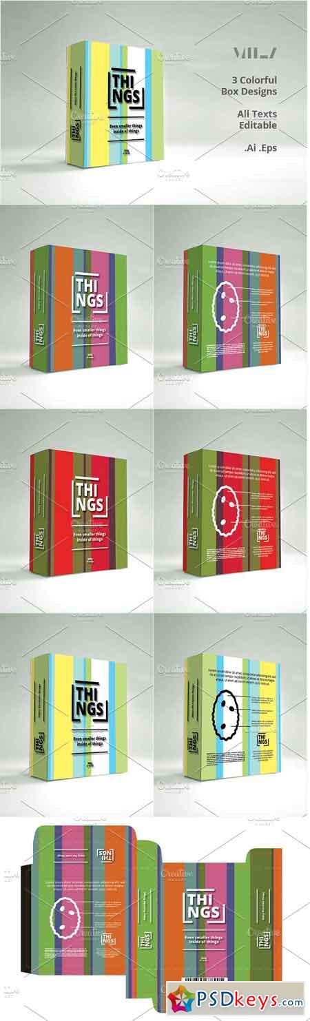 3 Colorful Box Designs 1814885