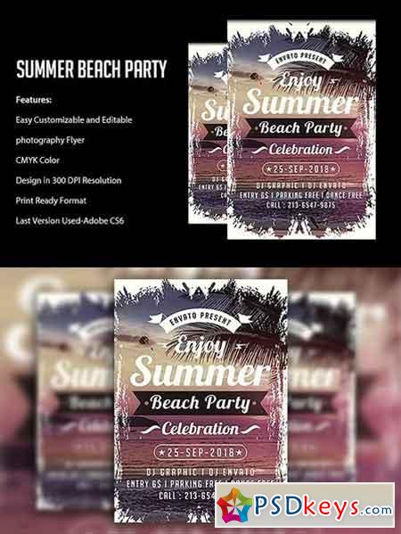 Summer Party Flyers Templates 1782413
