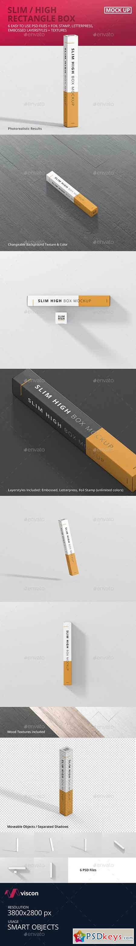 Download Box Mockup - Slim High Rectangle 20605817 » Free Download ...