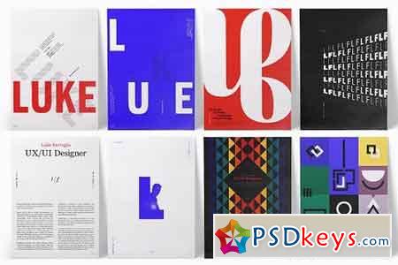 Typographic Resume CV Posters