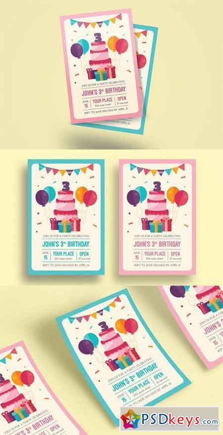Colorful Birthday Invitation 2