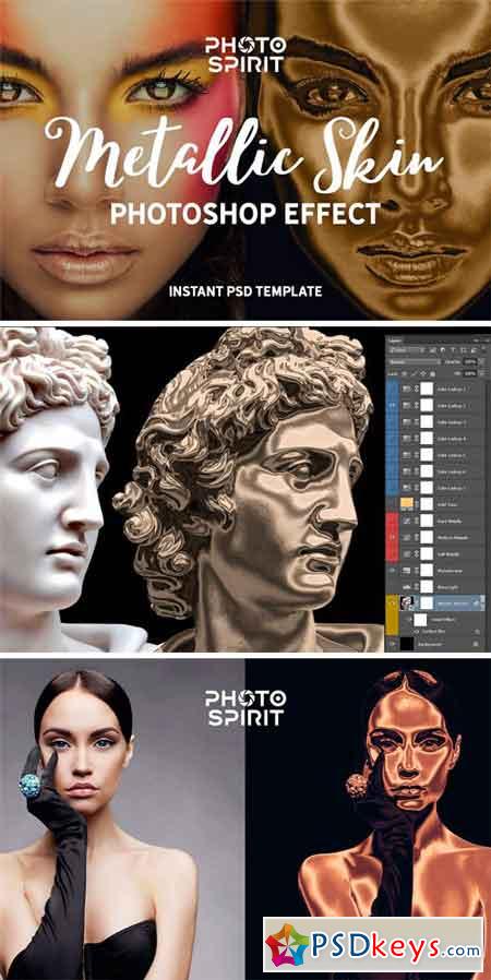 Metallic Skin Photoshop Effect 1790025